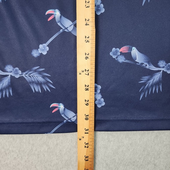 PGA‎ Tour Pro Series Golf Polo Shirt Men's Size XXL Blue Toucan Floral Print - Picture 12 of 15